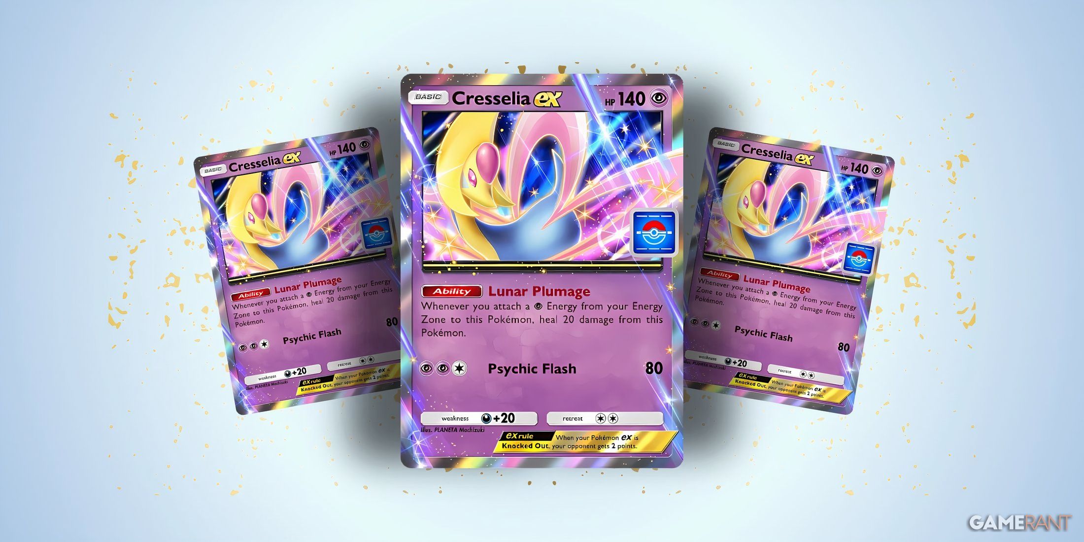 the cresselia ex card in pokemon pocket.