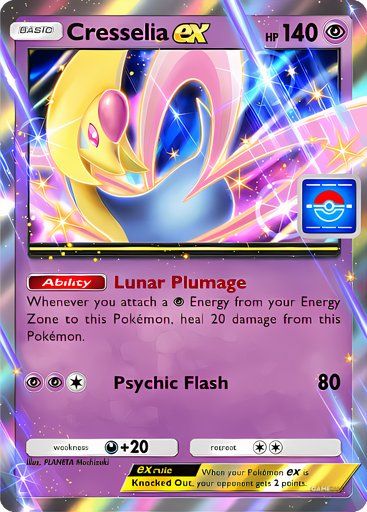 cresselia ex card in pokemon pocket.