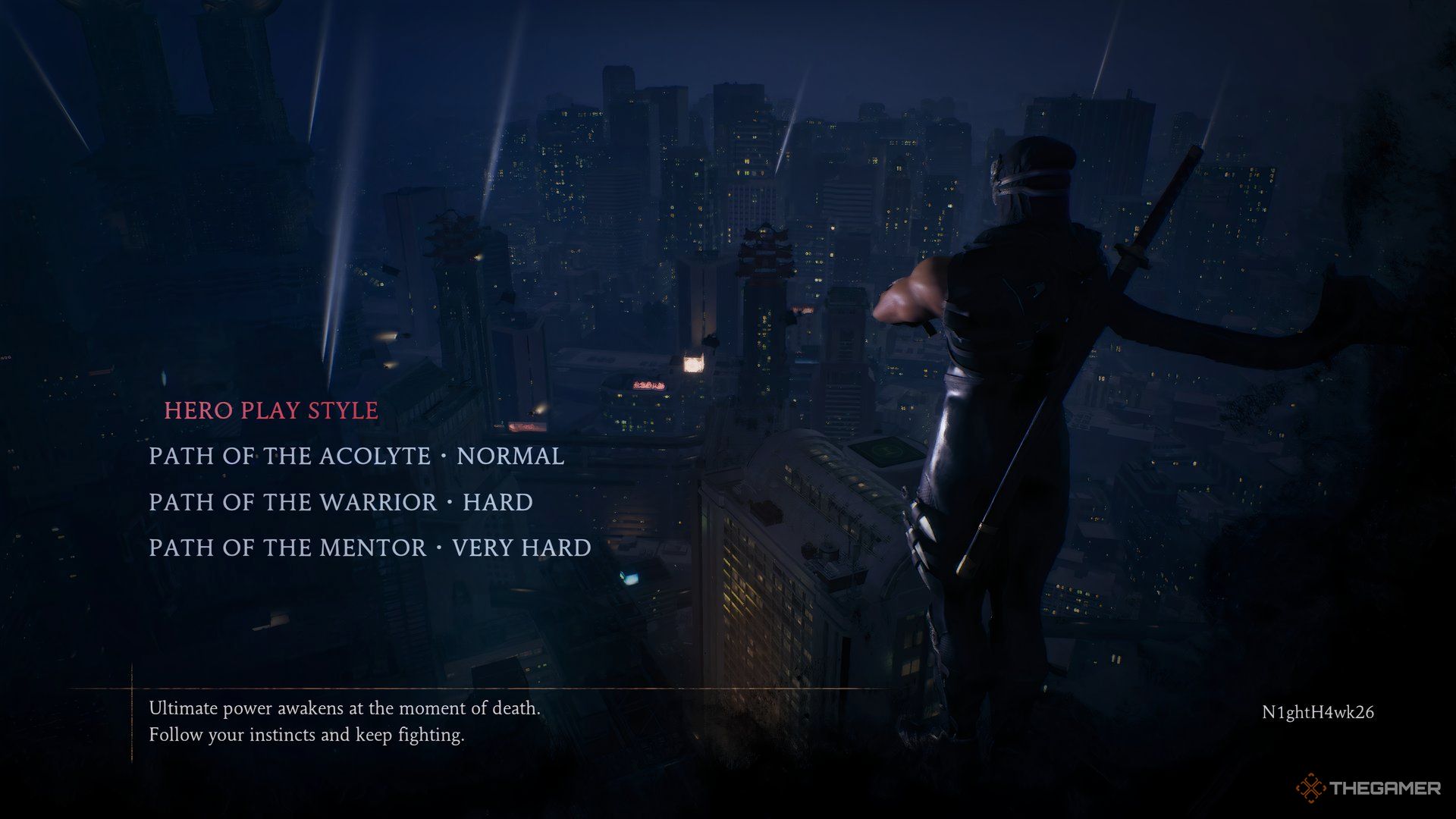 Ninja Gaiden 2 Black difficulty settings.