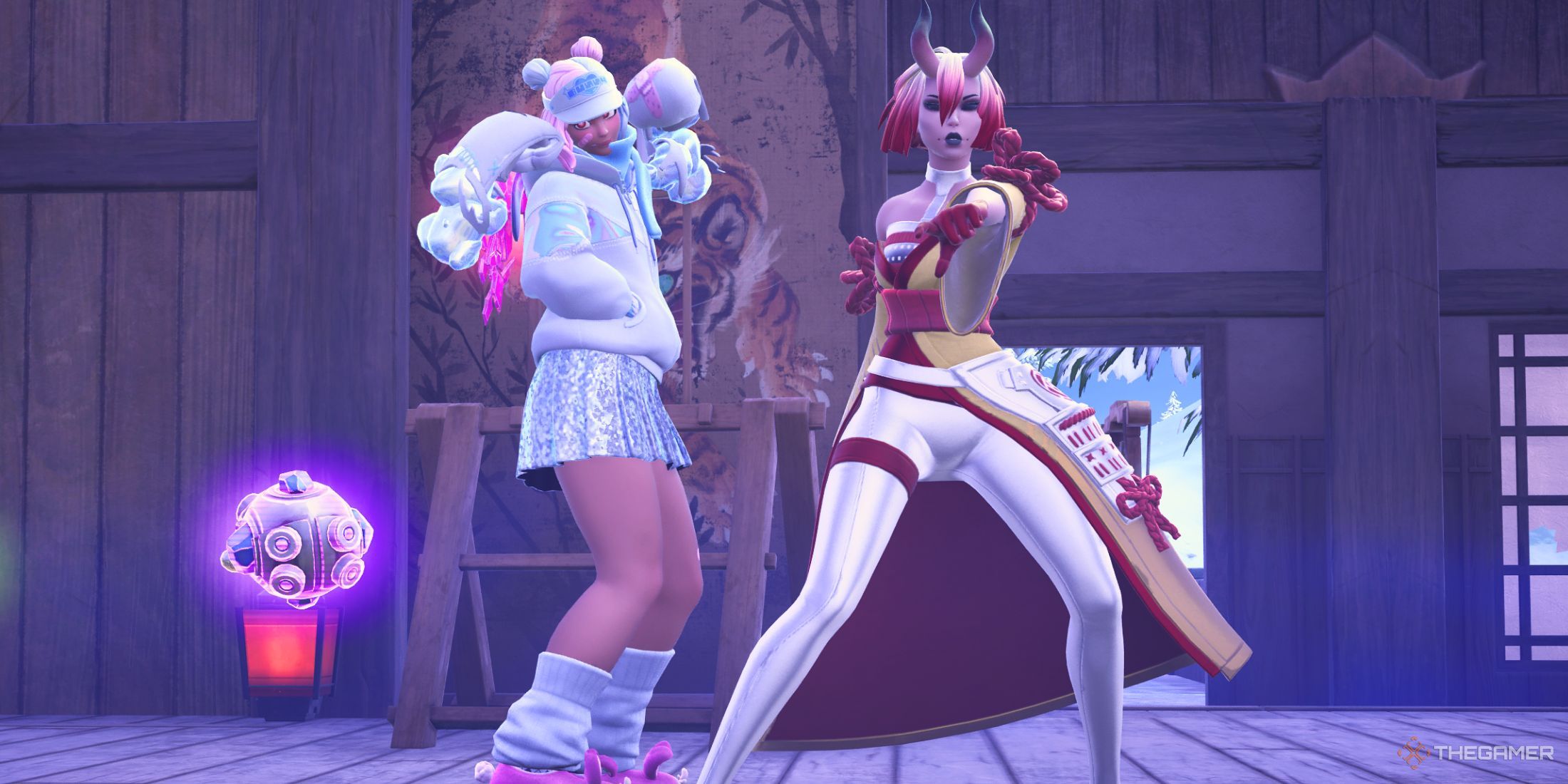 Character dancing with Nightrose in Fortnite.