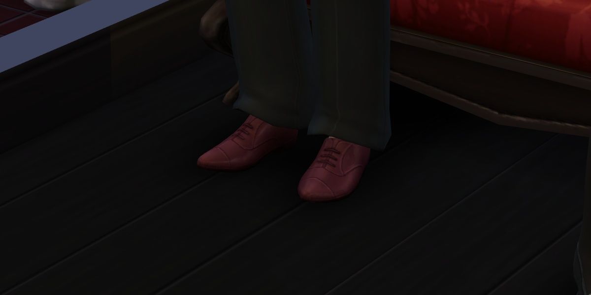 Image of a pair of the men's shoe in The Business Chic Kit in The Sims 4.