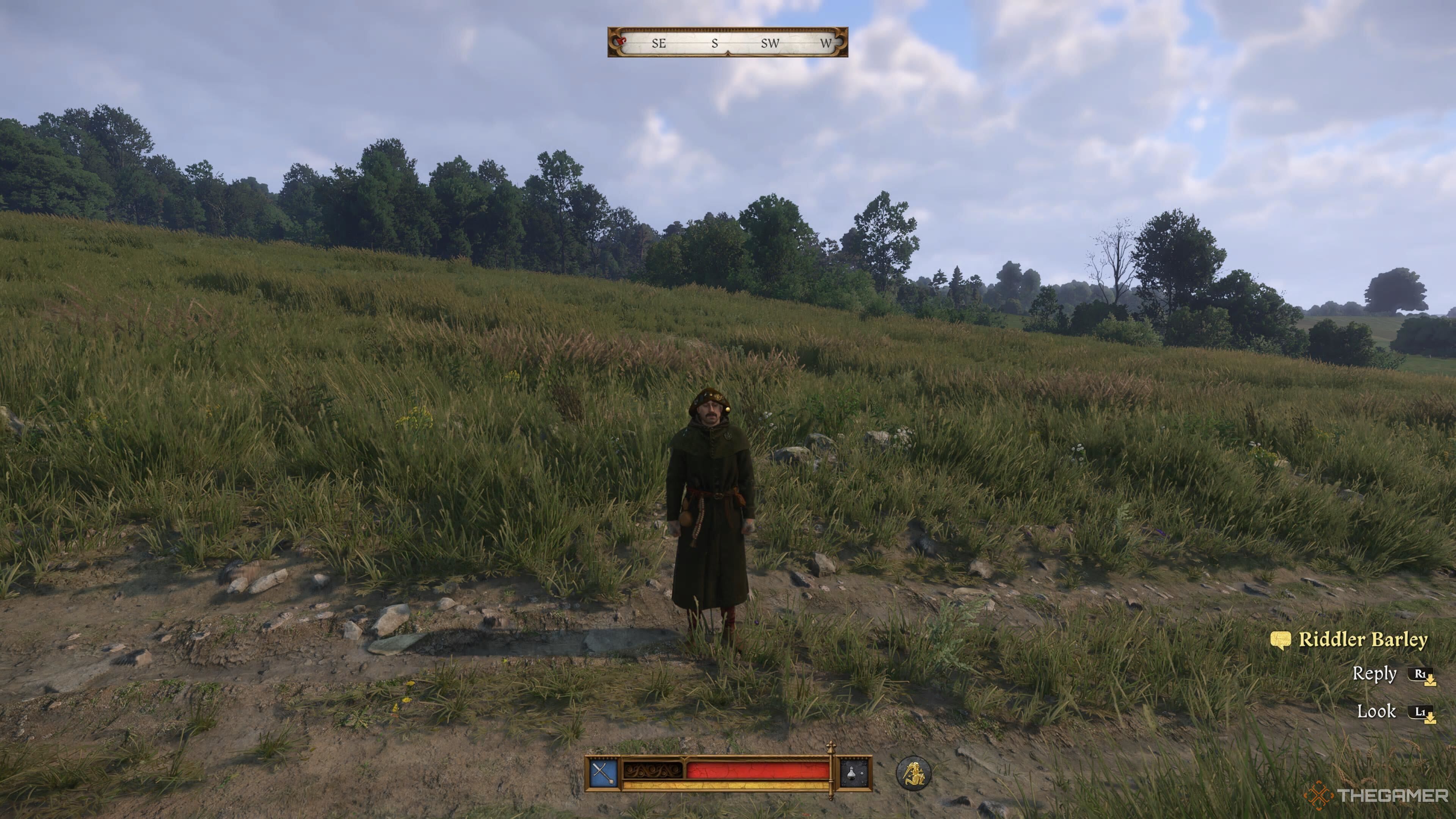 Meeting Riddler Barley in Kingdom Come: Deliverance 2.