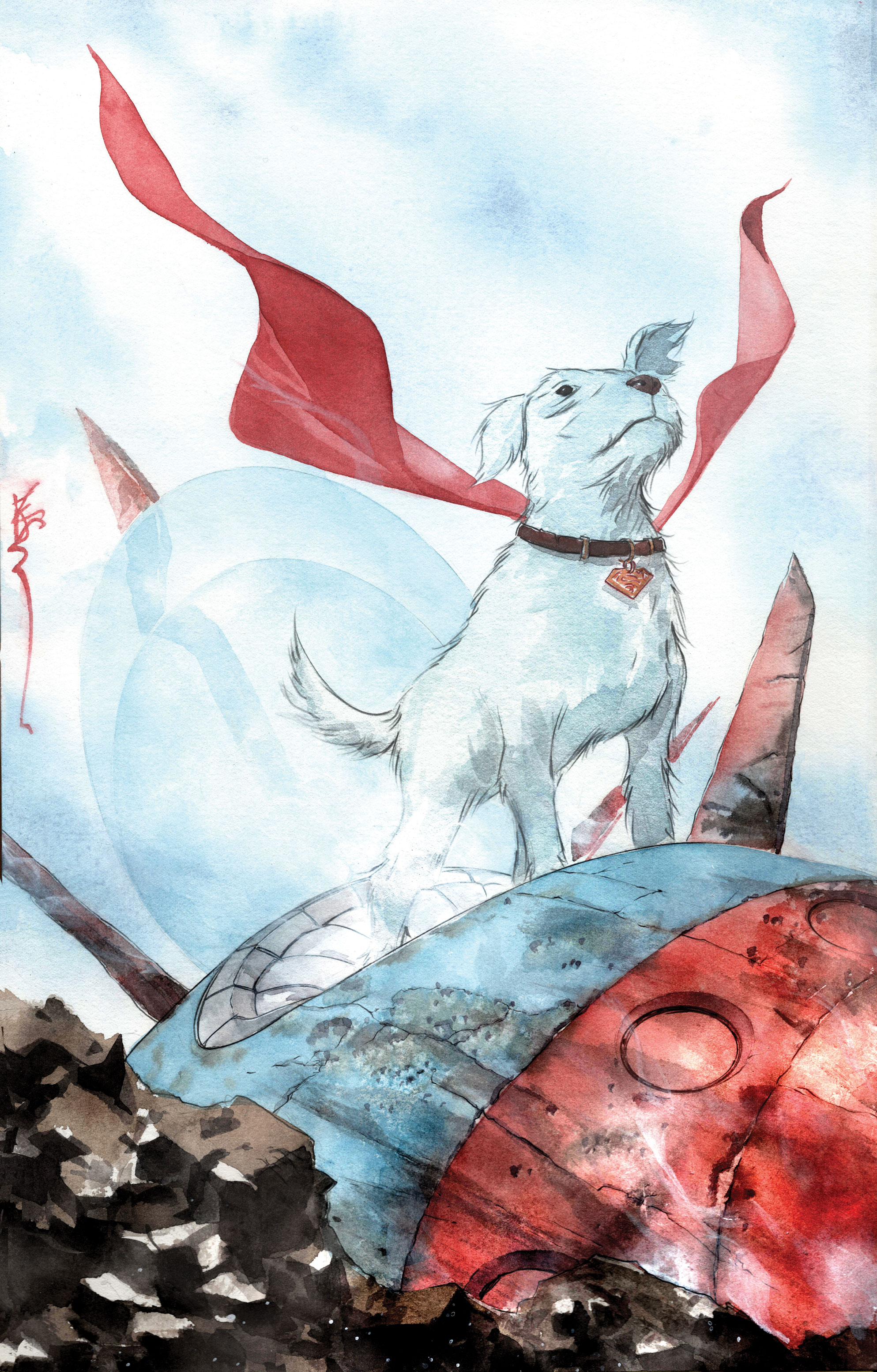 Krypto: The Last Dog of Krypton #1 variant cover by Dustin Nguyen.