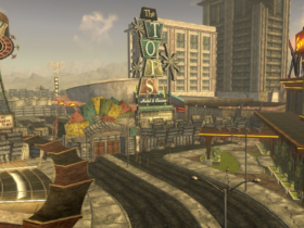 Aerial view of the New Vegas Strip from Fallout: New Vegas