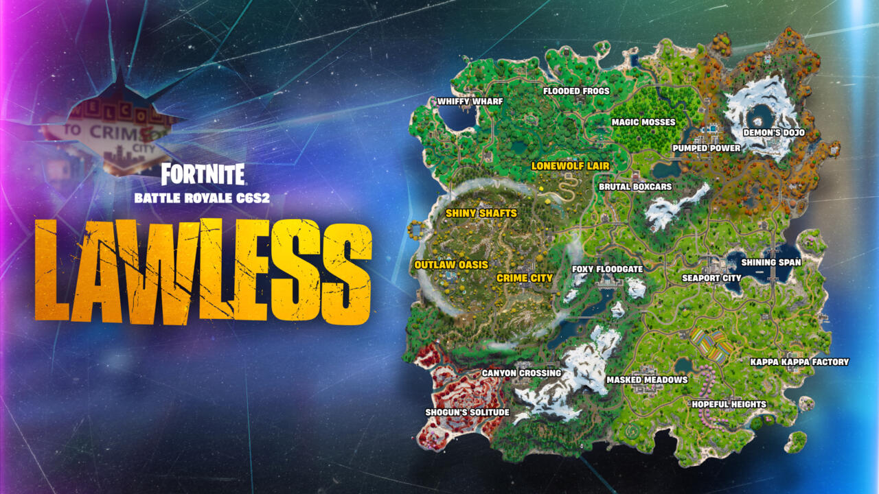 Fortnite Chapter 6 Season 2 map and new named locations