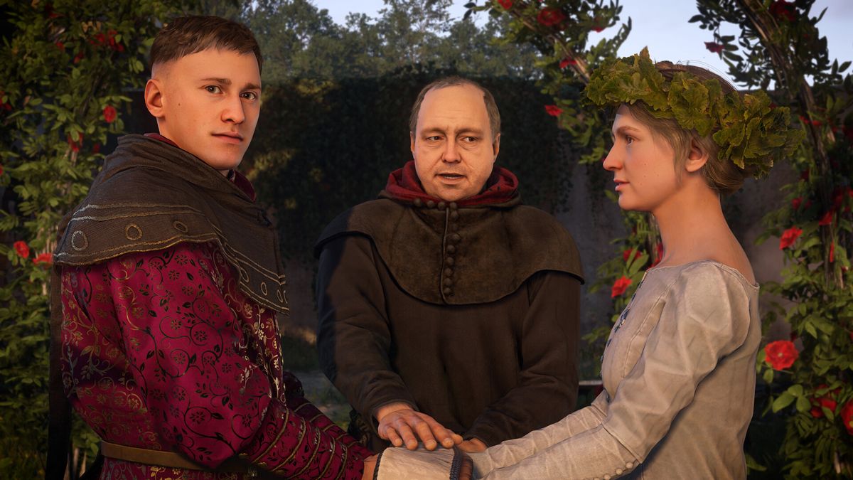 Two nobles getting married in Kingdom Come: Deliverance 2