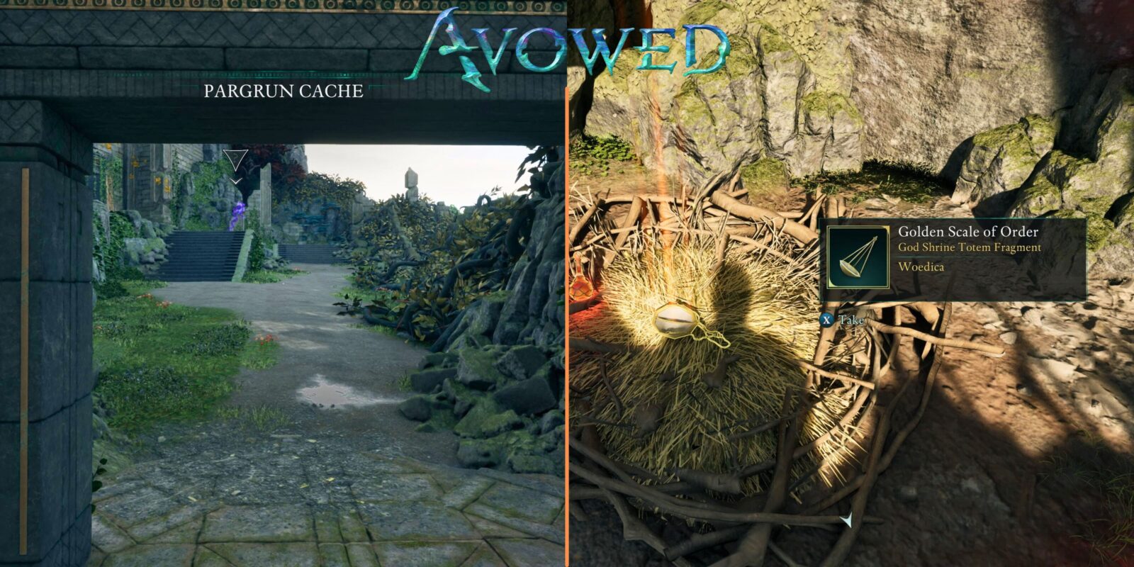 Golden Scale Of Order Totem Fragment Location In Avowed (Pargrun Cache)