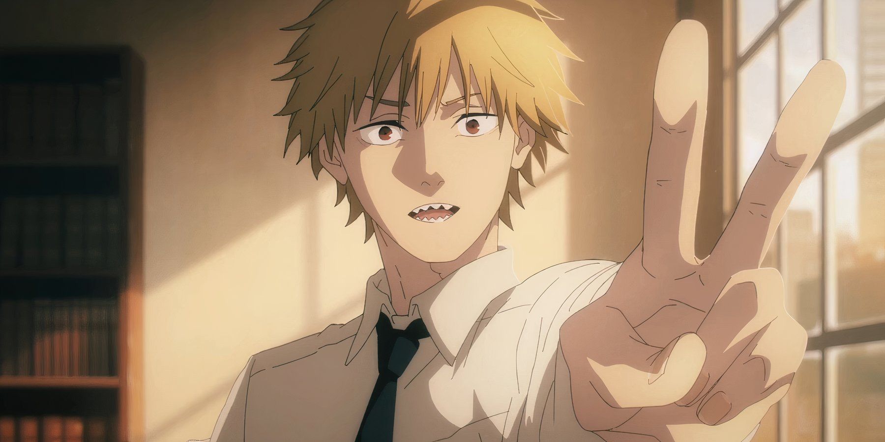 Chainsaw Man denji peace sign