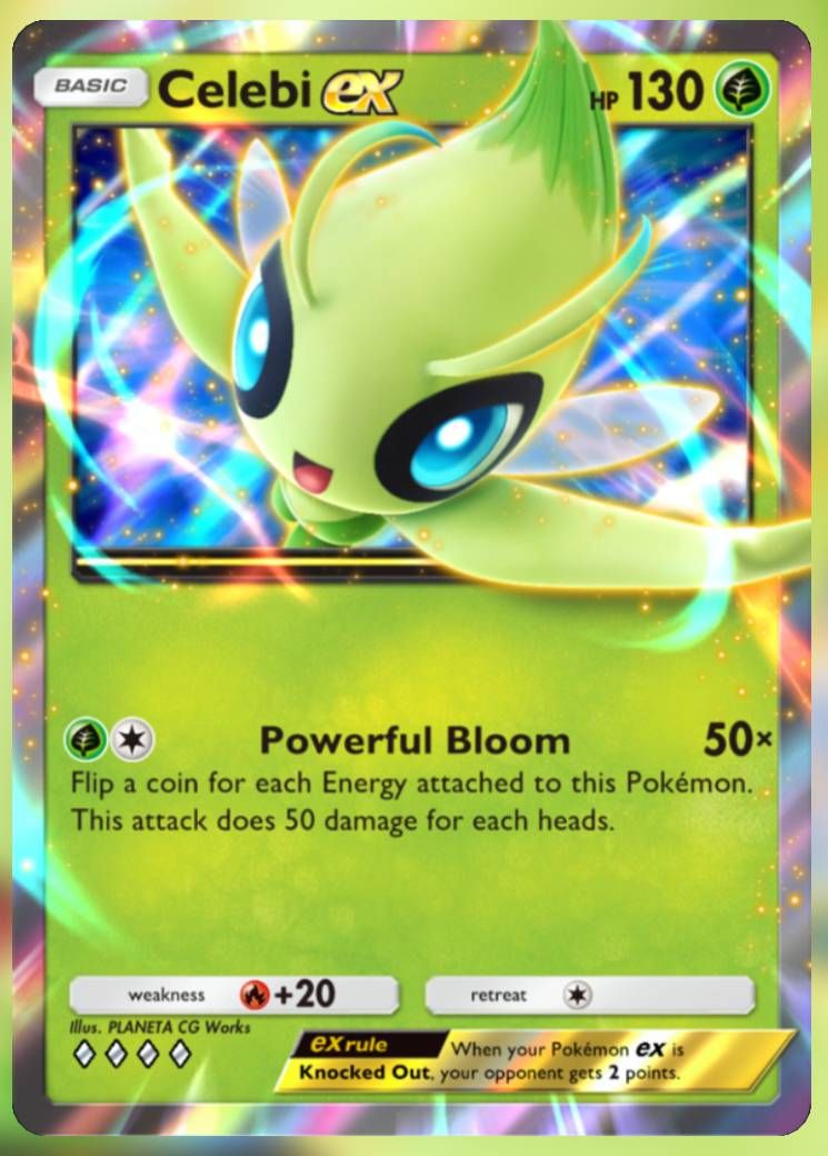 The Celebi ex card, from Mythical Island.