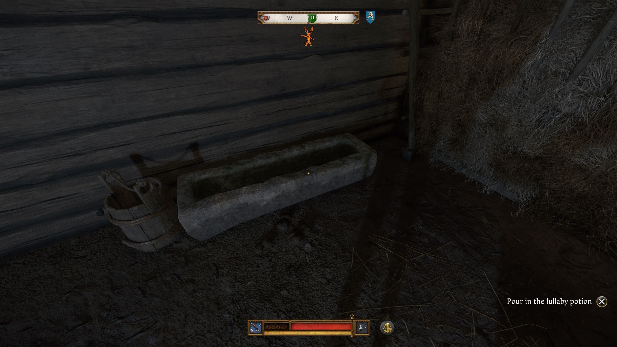 Player is standing in front of the water pool for the bull - Kingdom Come Deliverance 2