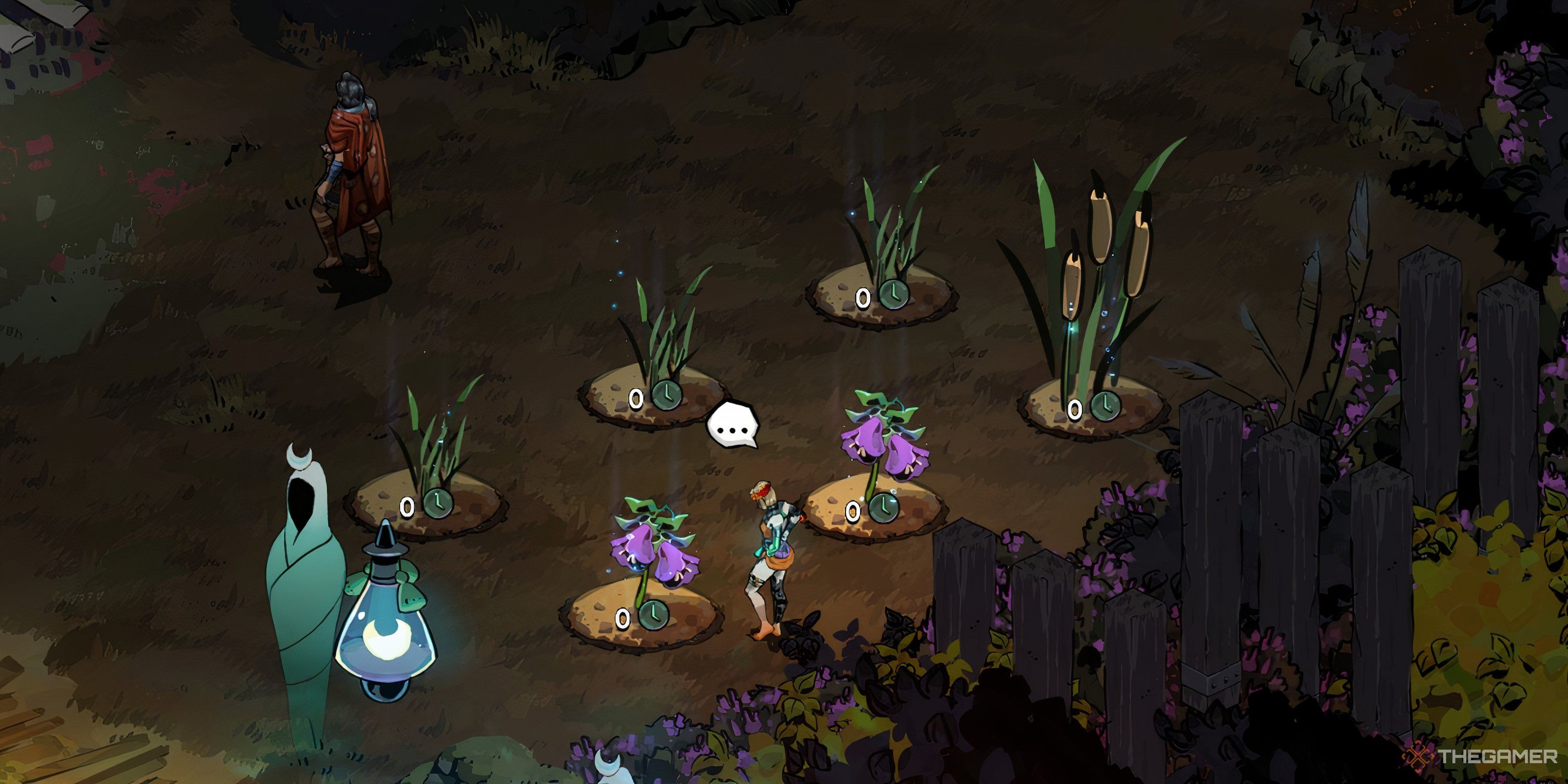 Melinoe appreciating her garden in Hades 2