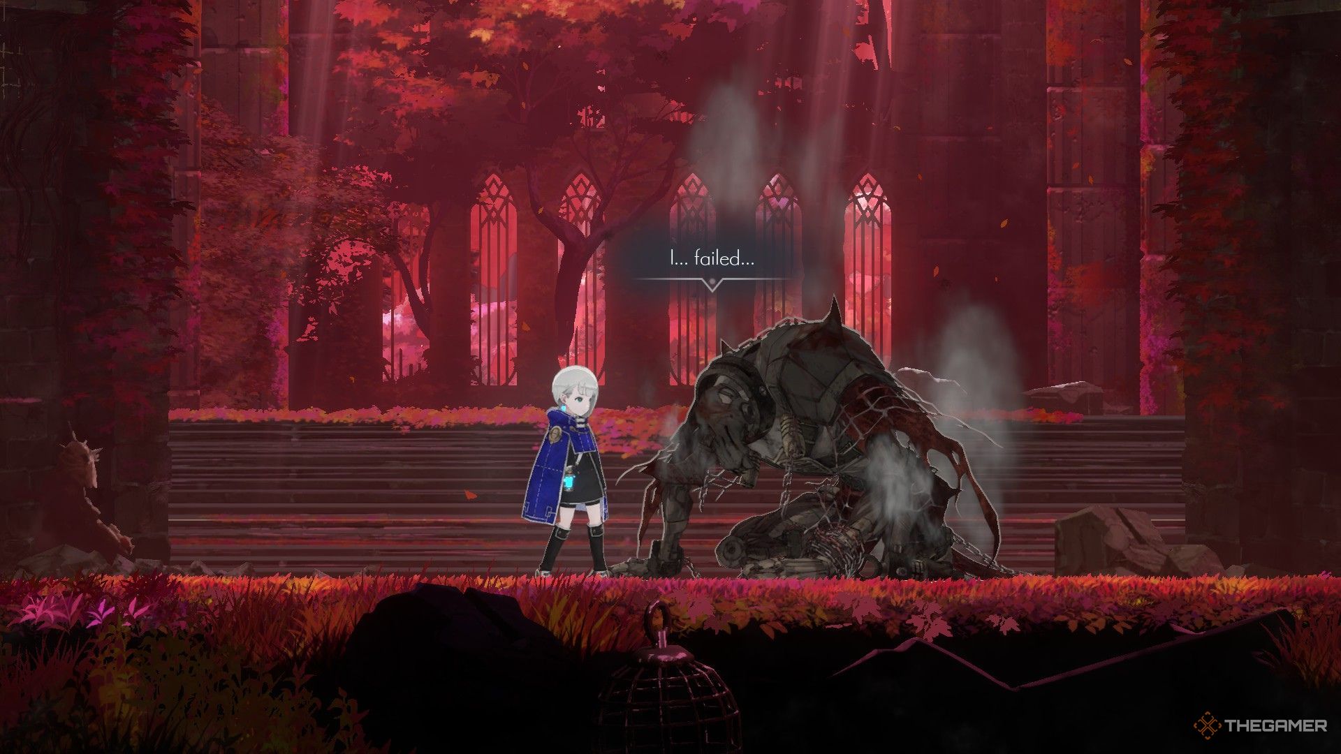 The image shows Shackled Beast after defeat in Ender Magnolia: Bloom In The Mist.