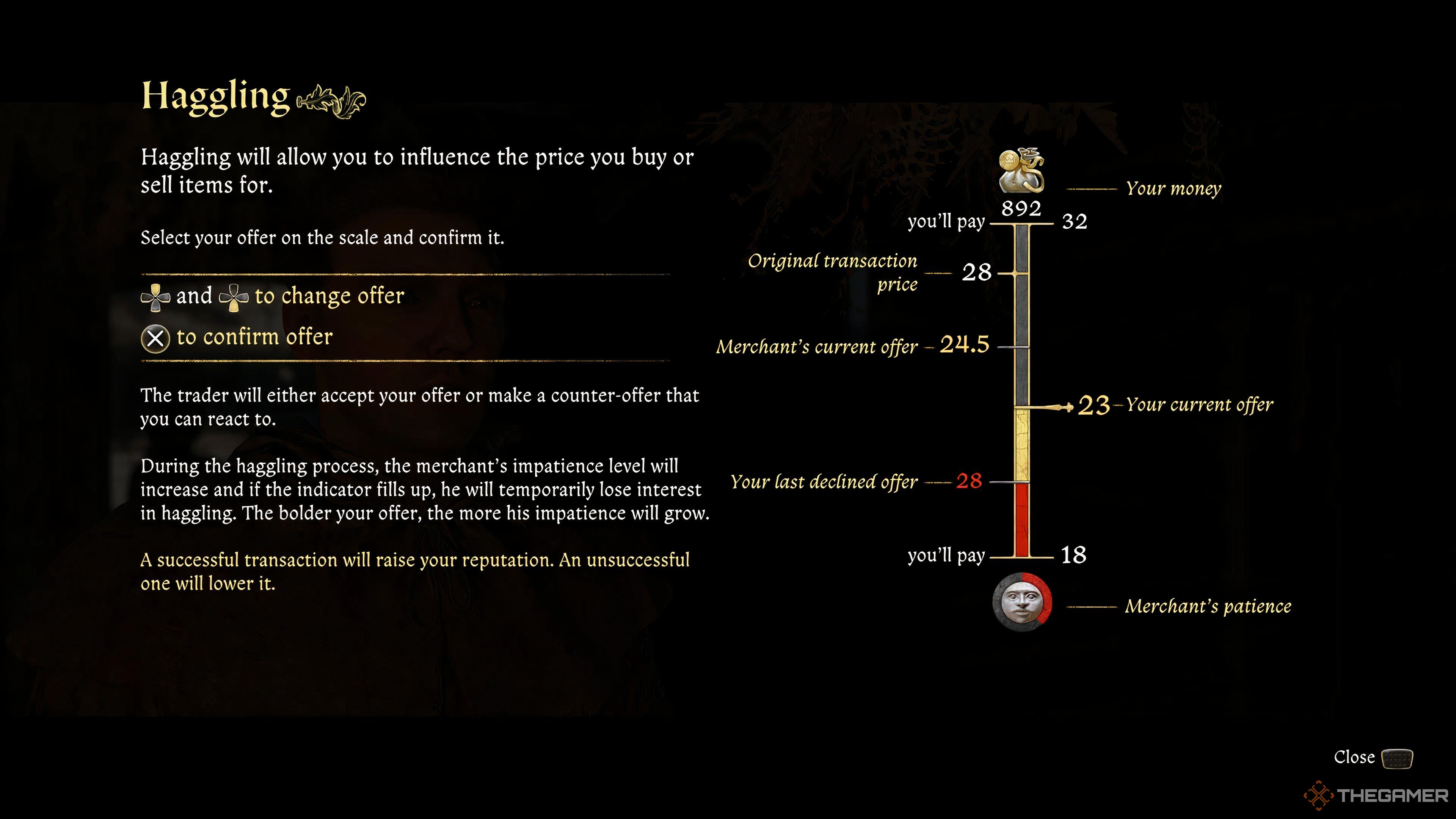 The haggling rules in Kingdom Come: Deliverance 2.