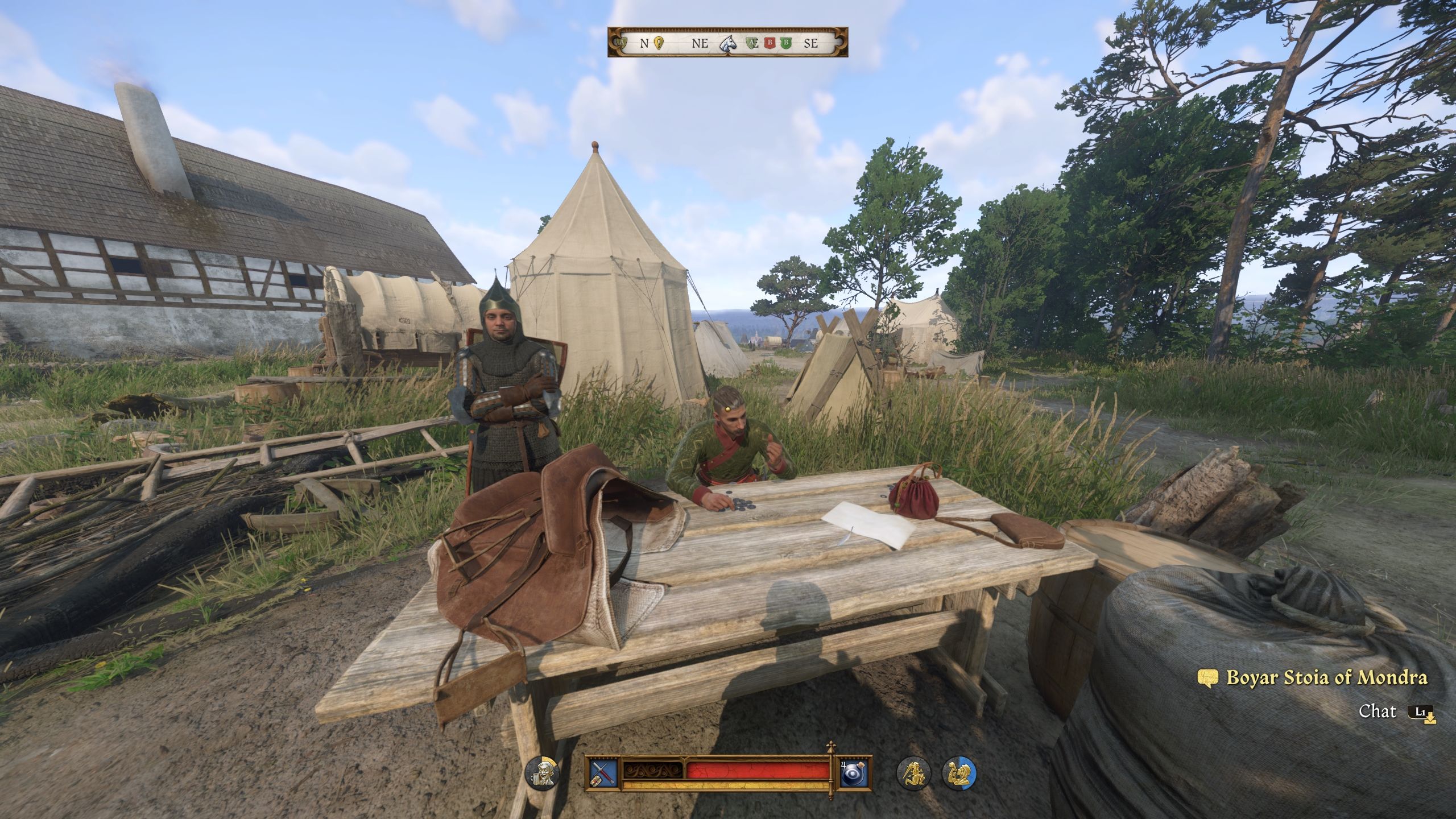 Player is standing in front of Horse Handler Stoia - Kingdom Come Deliverance 2