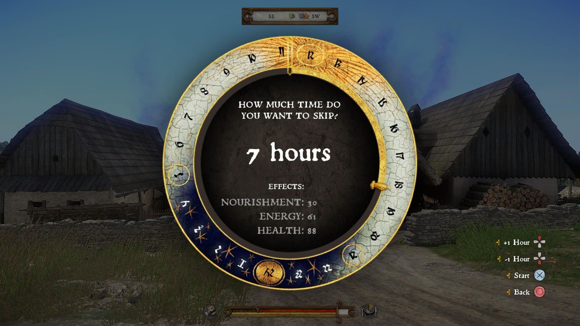 The wait mechanic in Kingdom Come: Deliverance