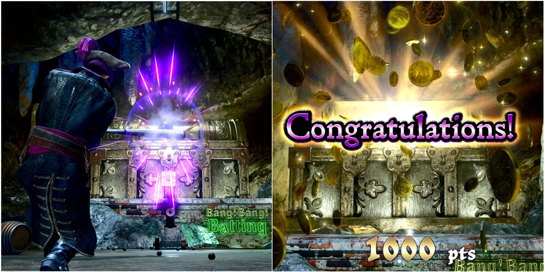 pirate yakuza in hawaii majima hitting ball and congratulation screen
