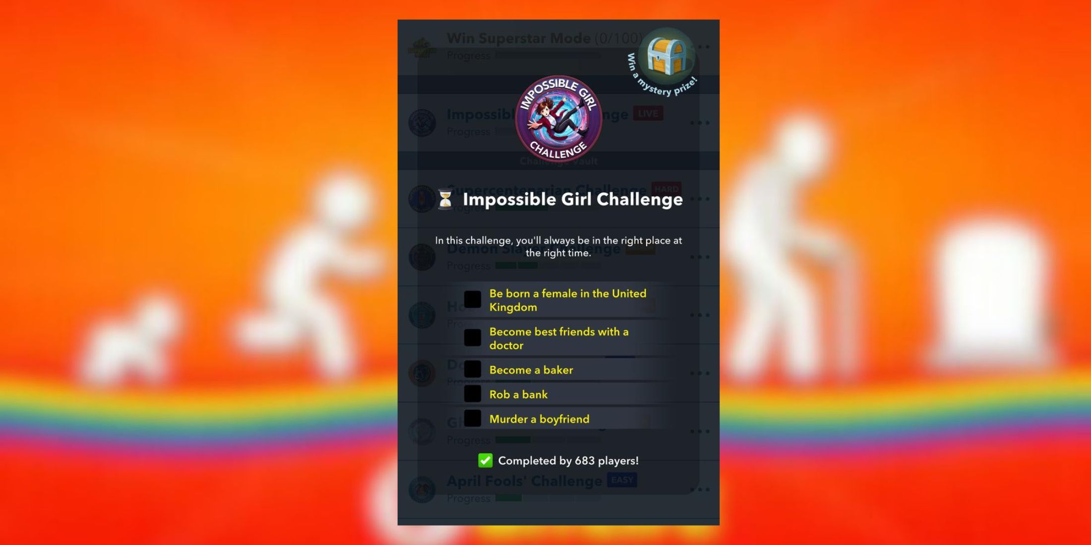 impossible girl bitlife