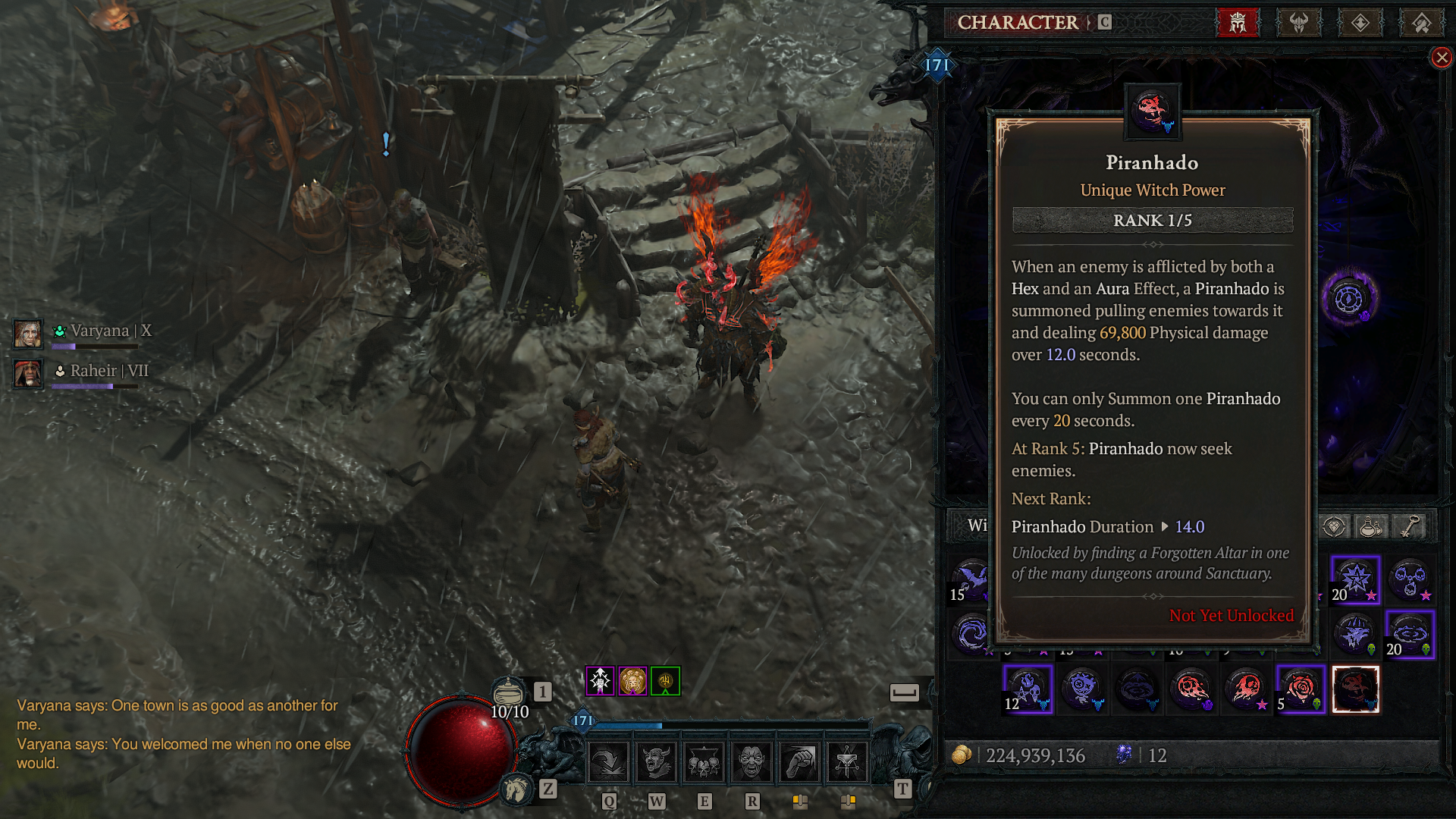 Piranhado's description in Diablo 4