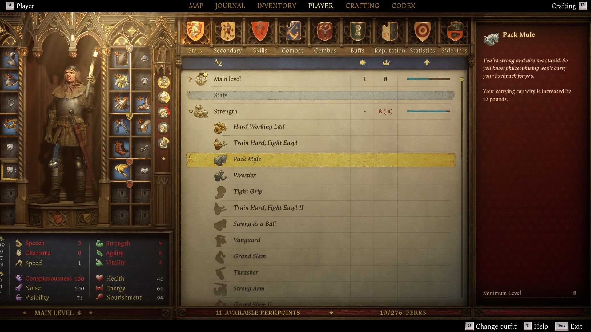 KCD2 Strength Perks