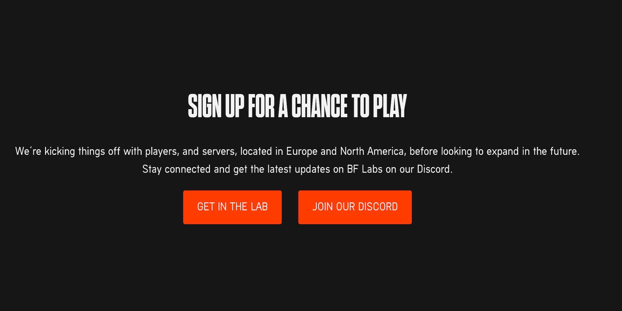 Battlefield Labs Sign Up