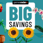 lego tiny plants, lego orchid, and lego sunflowers in front of a big savings badge