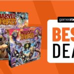 orange background with GR logo, Marvel Zombies: X Men Resistance and Marvel Zombies Guardians of the Galaxy alongside a best deals badge