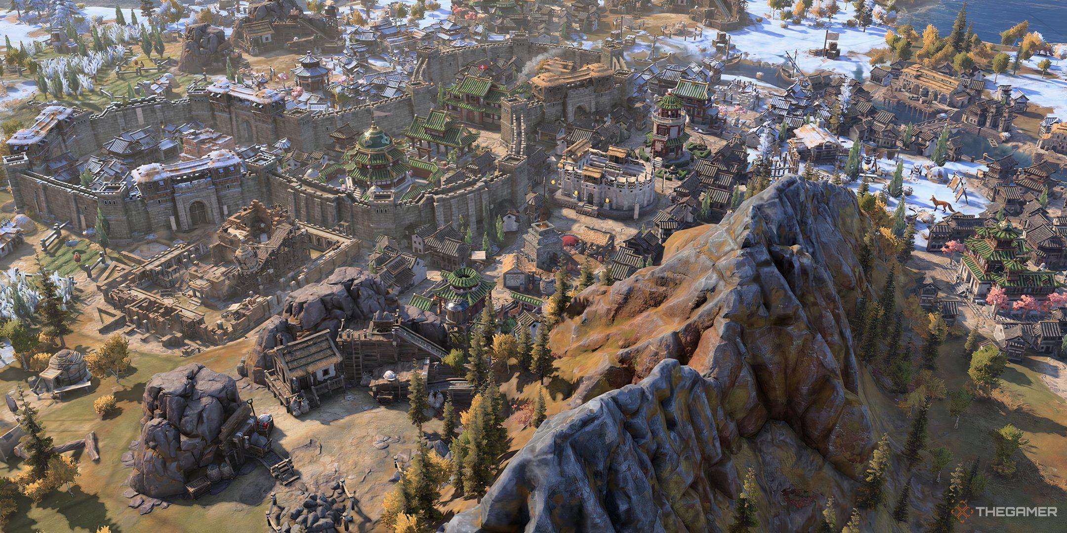 Civilization 7 feature image of an official screenshot of a snowy empire