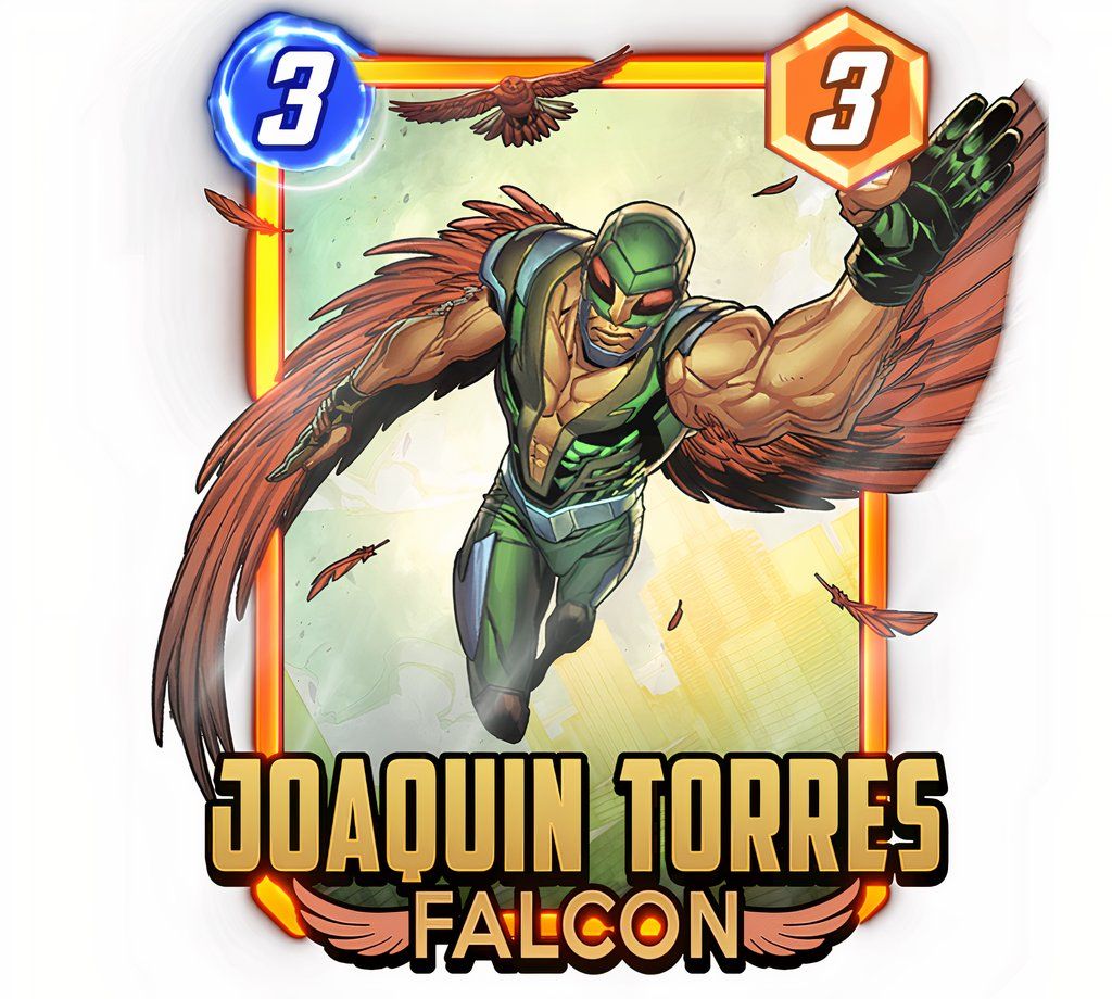 the joaquin torres falcon card in marvel snap.