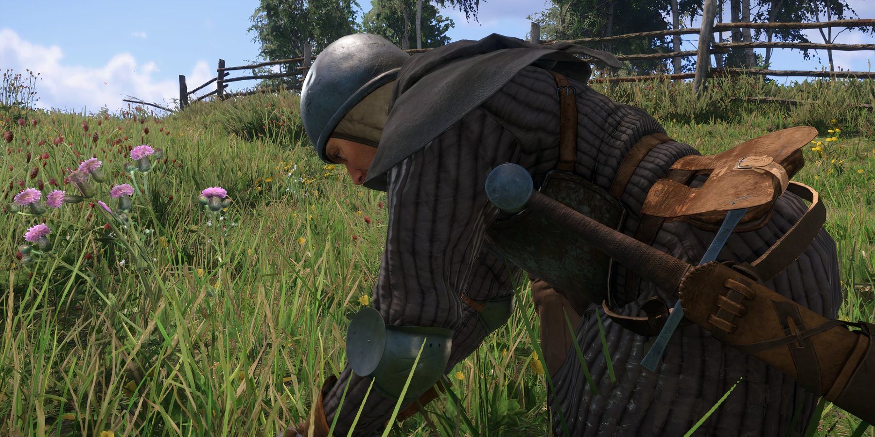 Henry Picking Herbs Kingdom Come: Deliverance 2