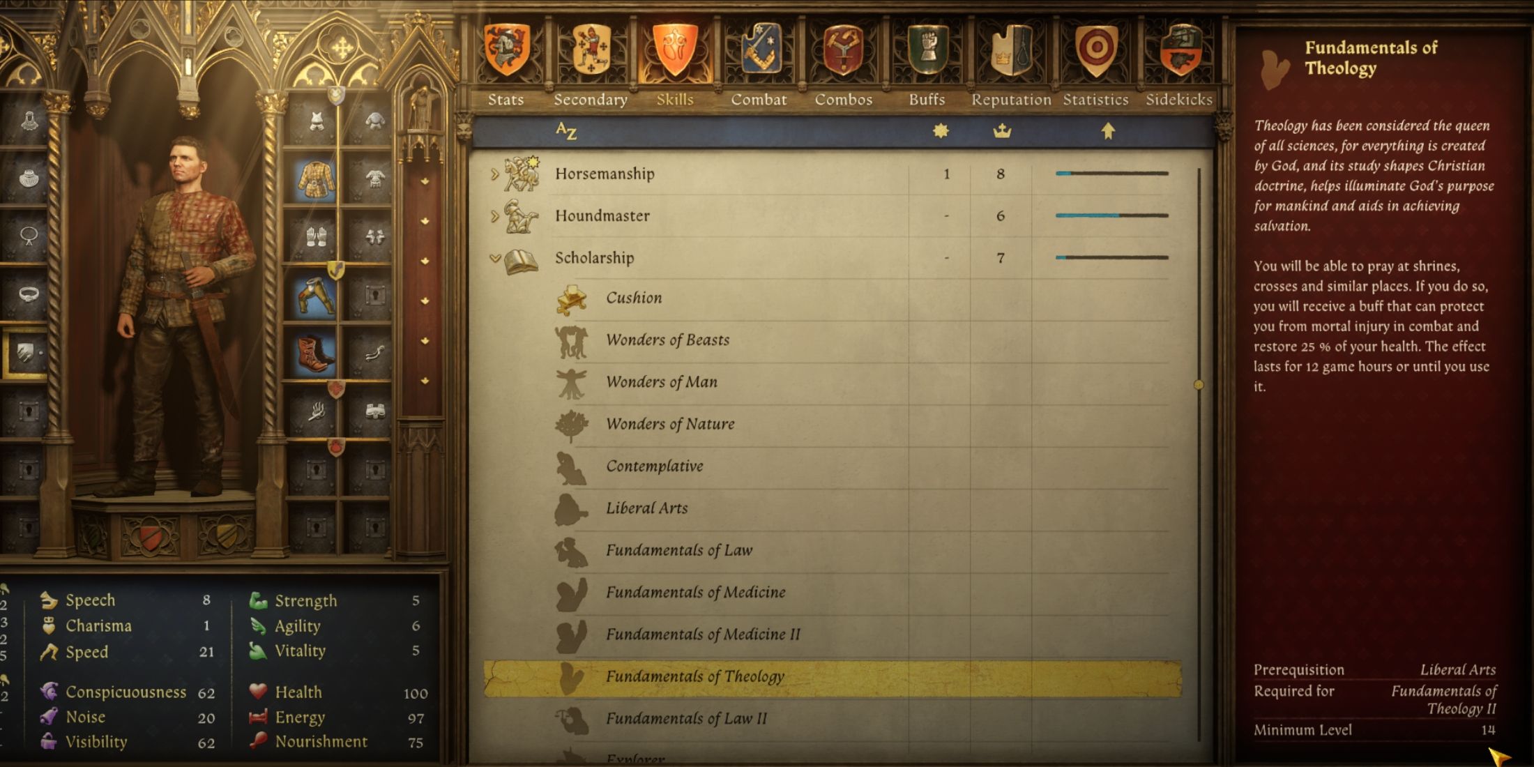 fundamentals of theology scholarship perk in kingdom come deliverance 2