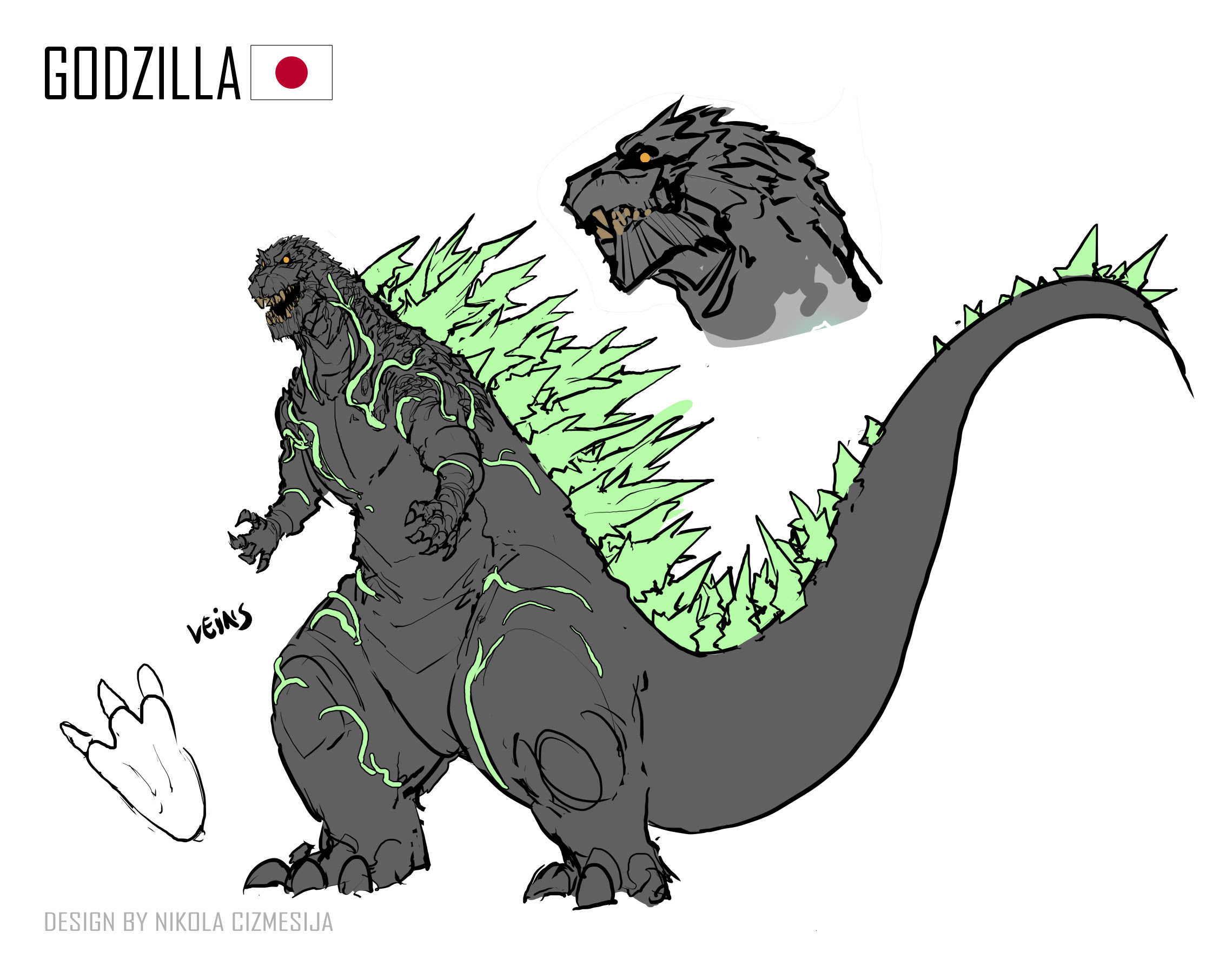 New Godzilla design by Nikola Čižmešija.