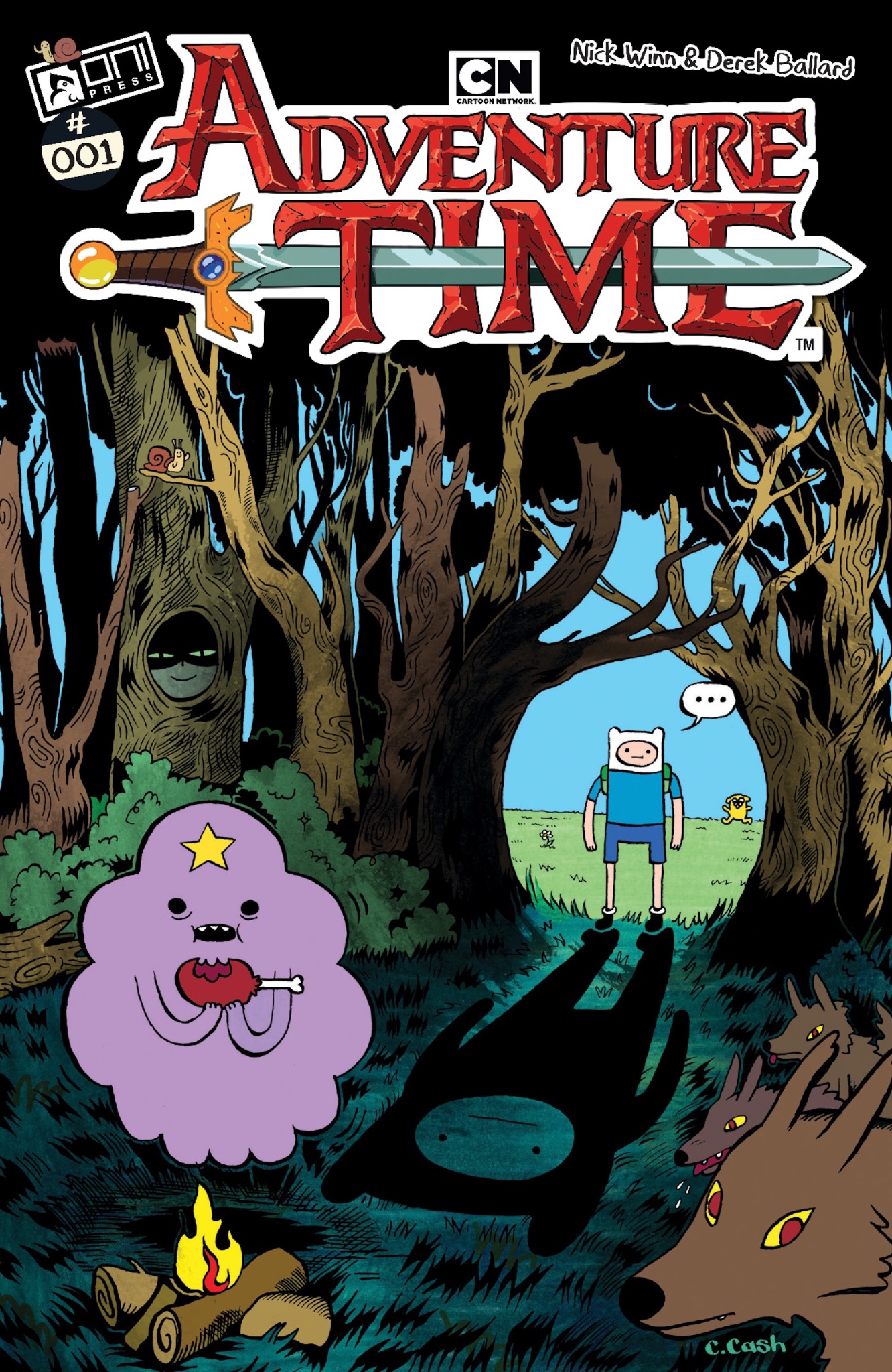 Adventure Time #1 1:20 variant cover by Caroline Cash.