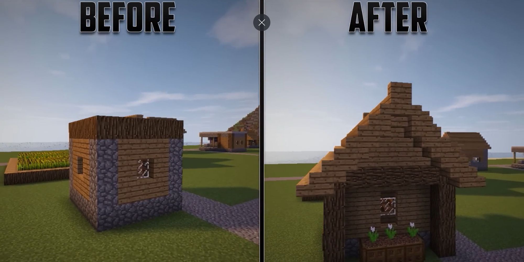 Tiny Minecraft home design - Converted Villager Home