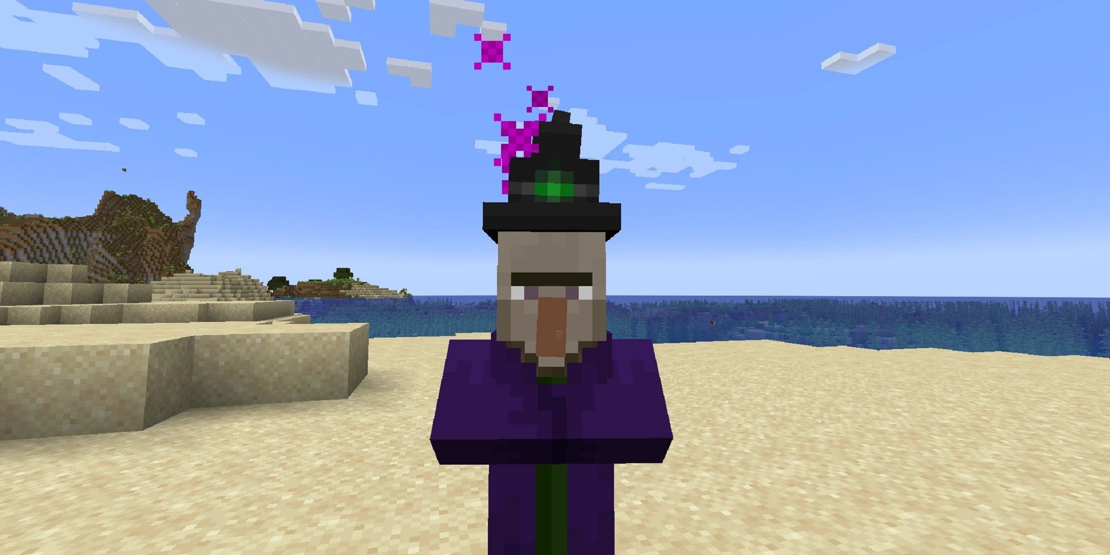 Minecraft clip shows Witch hitting player with 360 trickshot