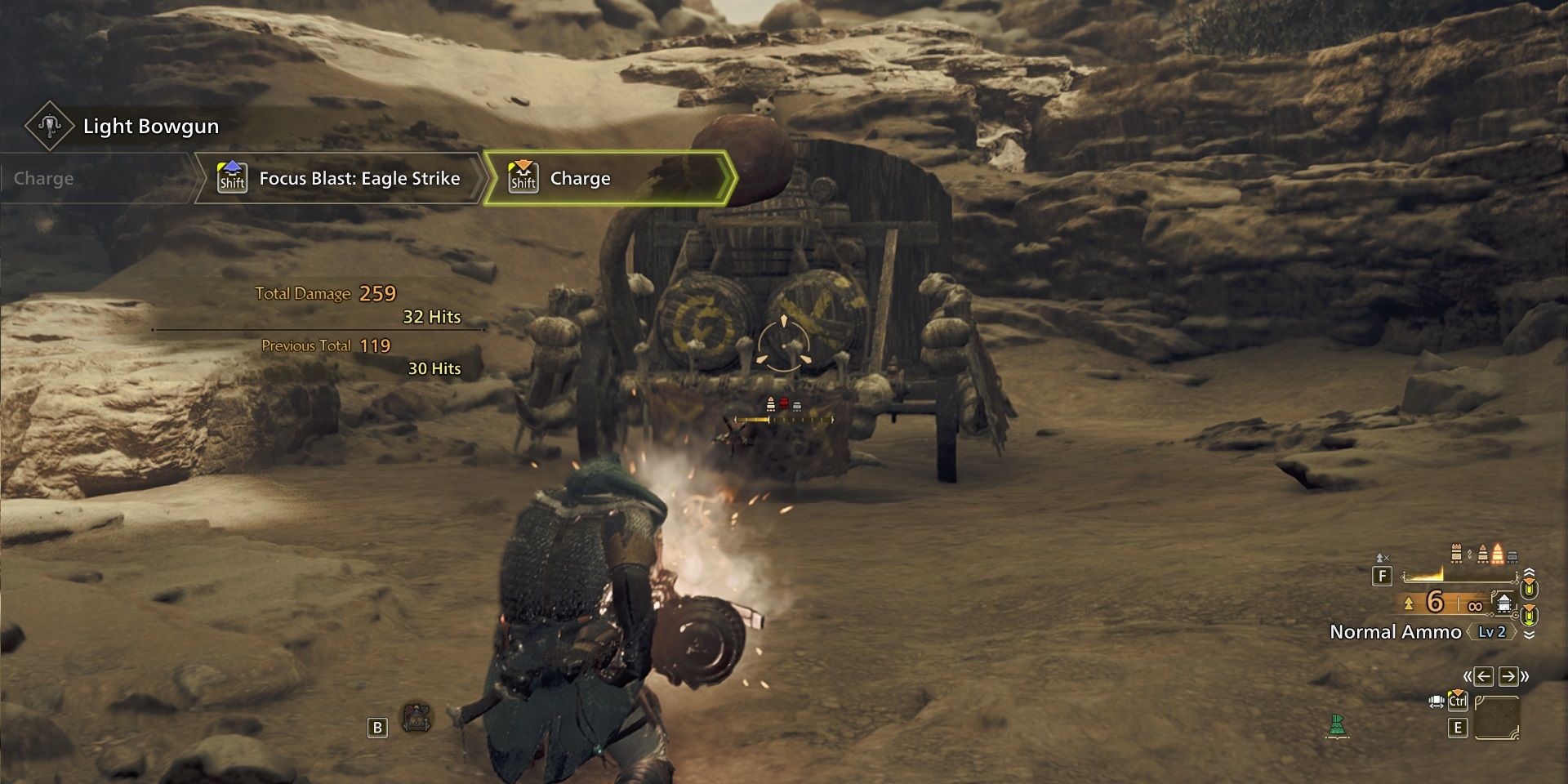 Firing Focus Blast Light Bowgun - Monster Hunter Wilds
