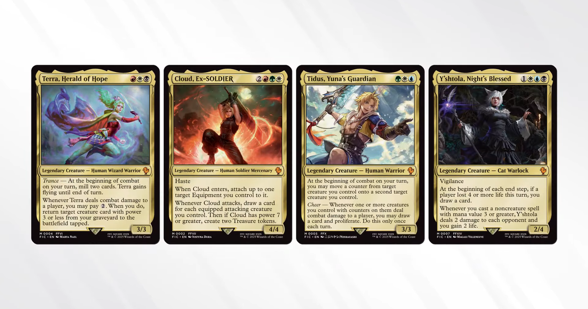 More Magic: The Gathering Final Fantasy crossover cards revealed, with classic artwork and a fresh card type