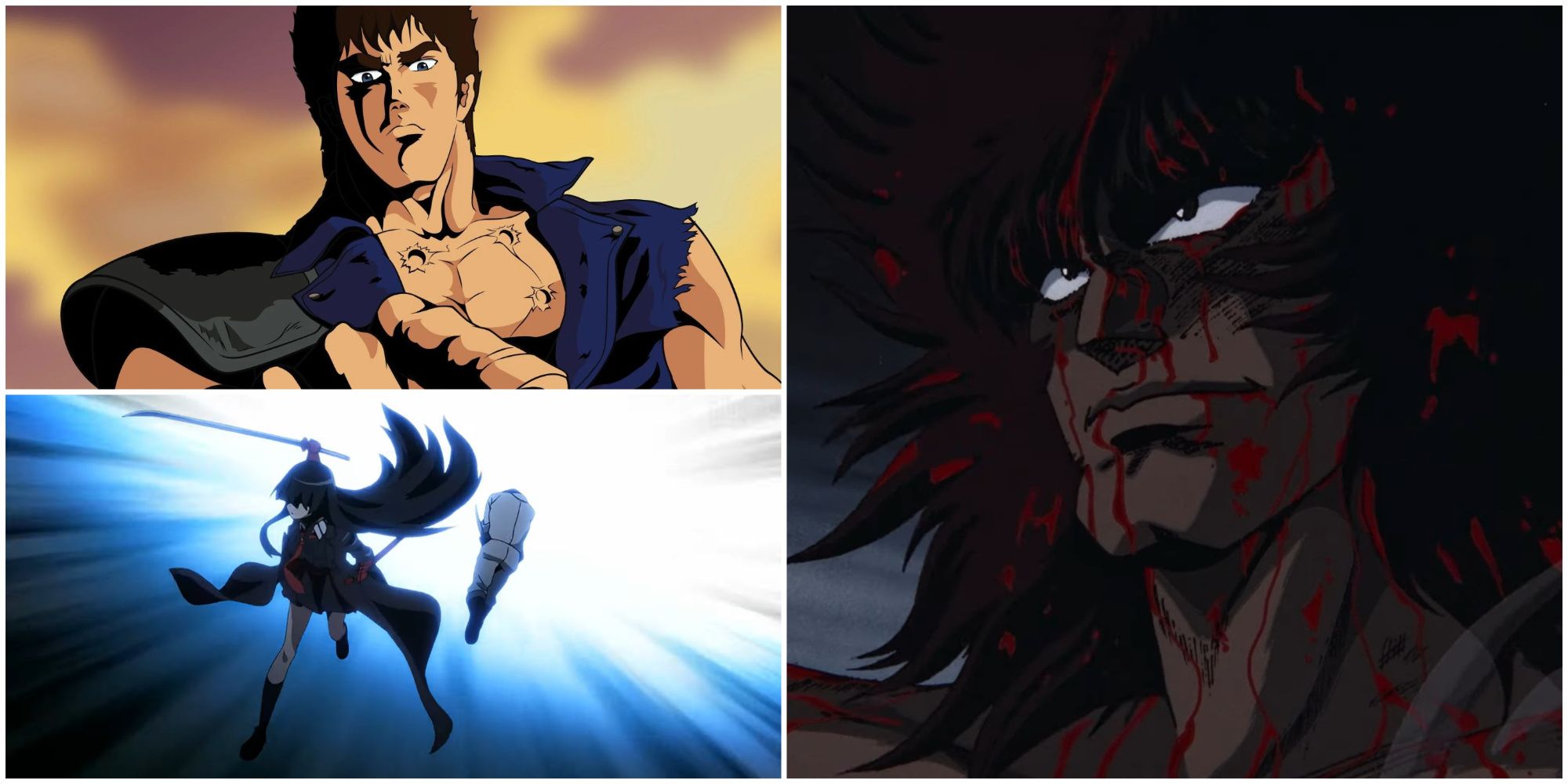 Overly Violent Shonen Protagonists- Kenshiro Akame Violence Jack