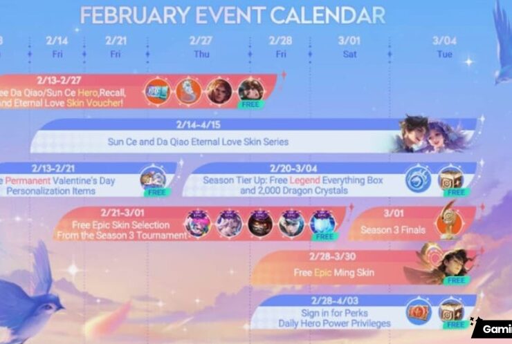 Honor Of Kings February 2025 event calendar