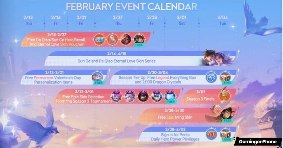 Honor Of Kings February 2025 event calendar