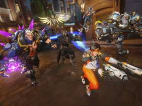 Tracer, Mercy, and other Overwatch 2 heroes charge into battle in a screenshot for Season 15.