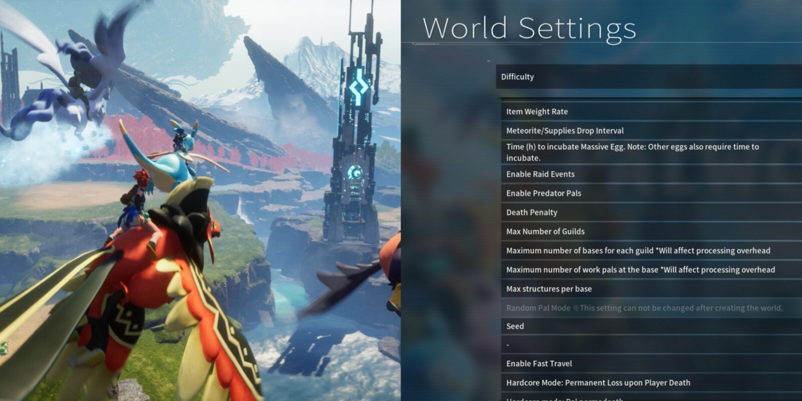 Palworld: All Custom Settings Explained