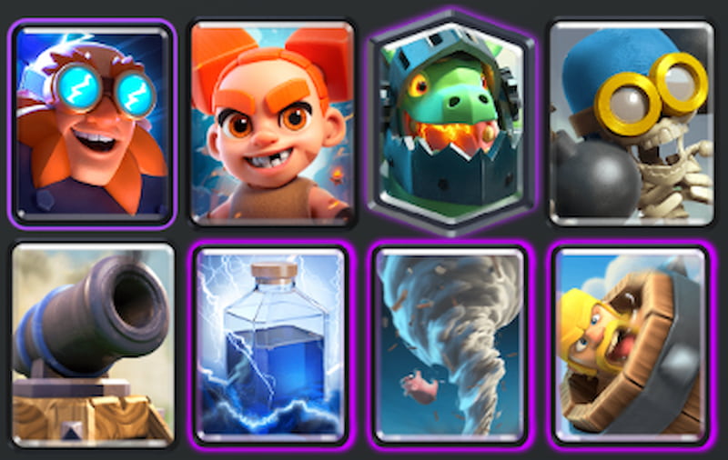 Rune Giant, Berserker, Electro Giant, Bomber, Cannon, Lightening, Inferno Dragon, Tornado