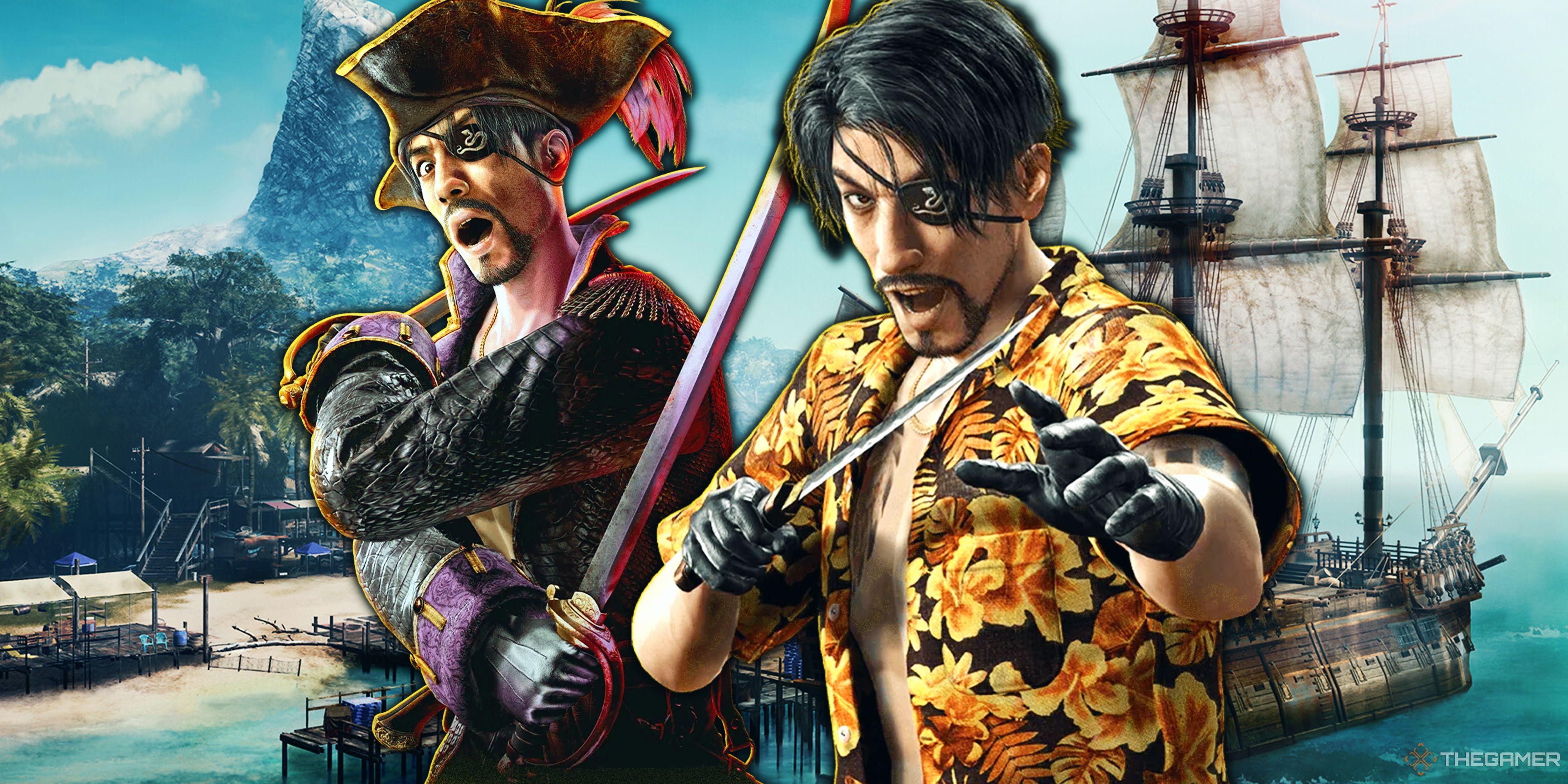 Majima Mad Dog Vs Sea Style in Like A Dragon: Pirate Yakuza In Hawaii.