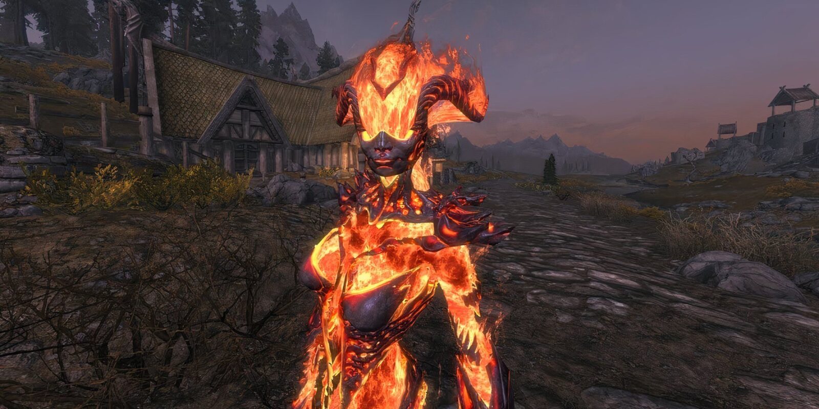 Skyrim Flame Atronach Explodes at the Most Cinematic Time Possible