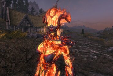 Skyrim Flame Atronach Explodes at the Most Cinematic Time Possible