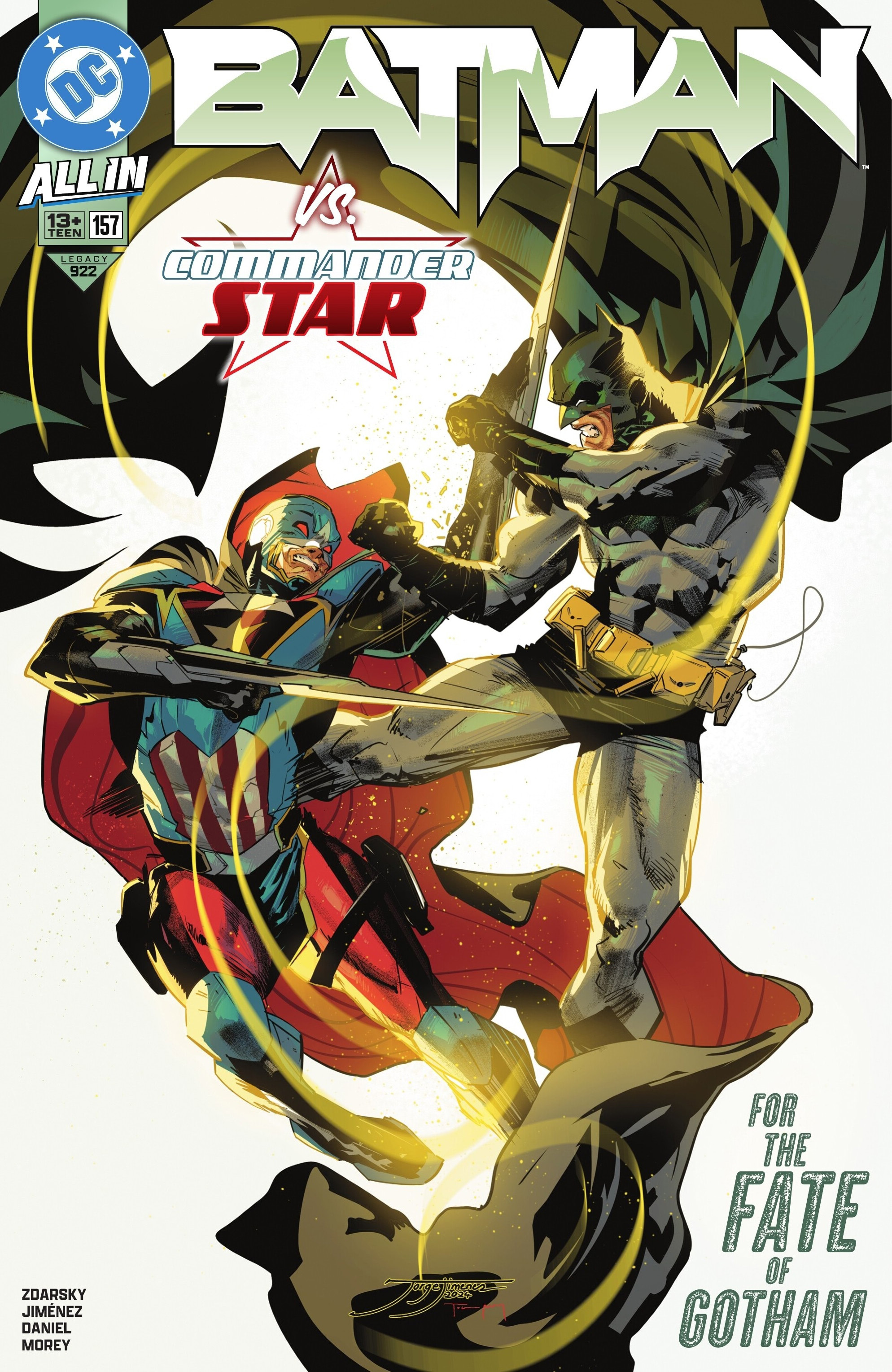 Batman and Commander Star fight.