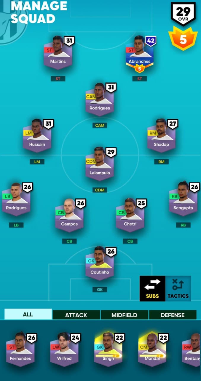 Squad Management in Top Goal