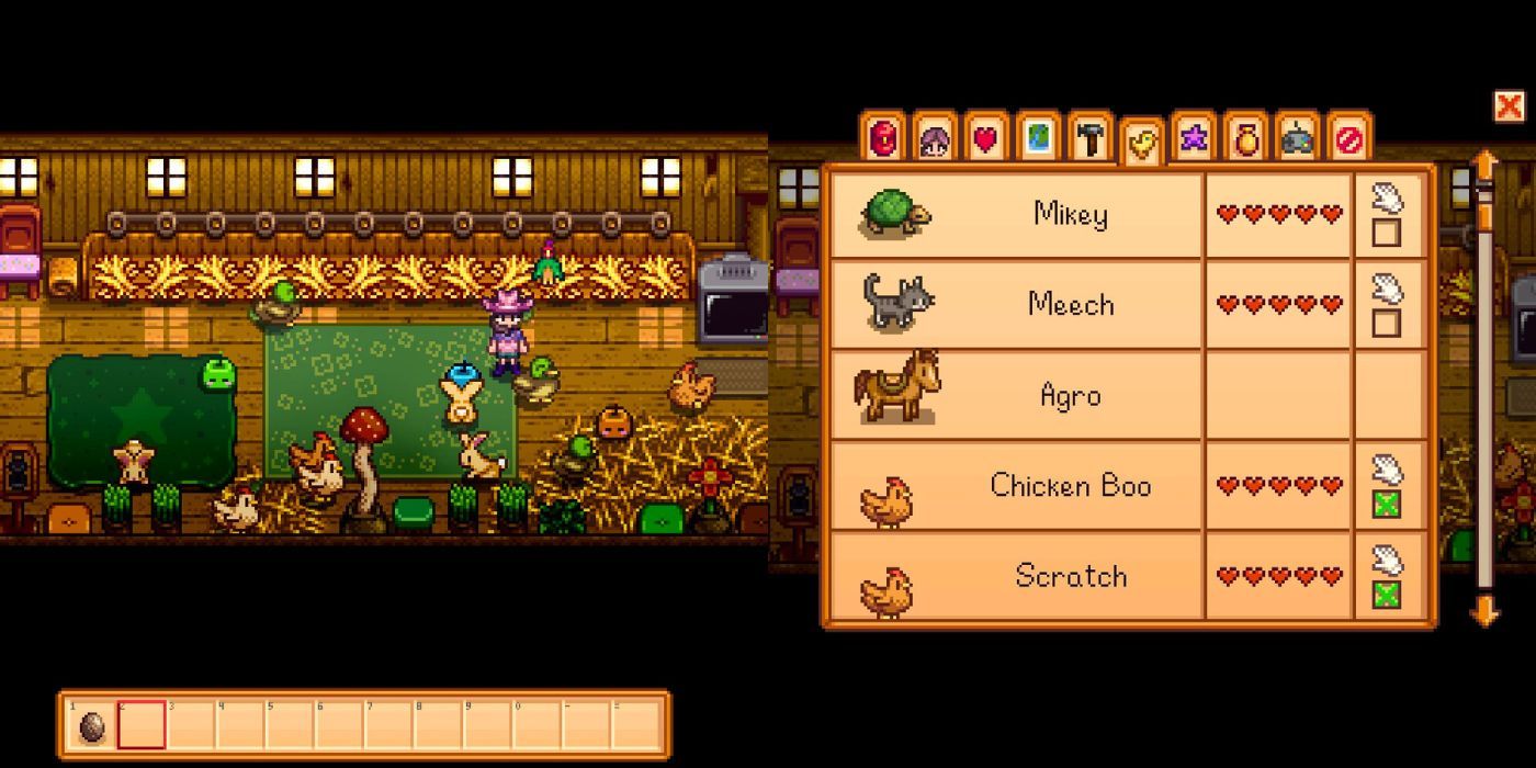 Stardew Valley Animal & Pet Meters