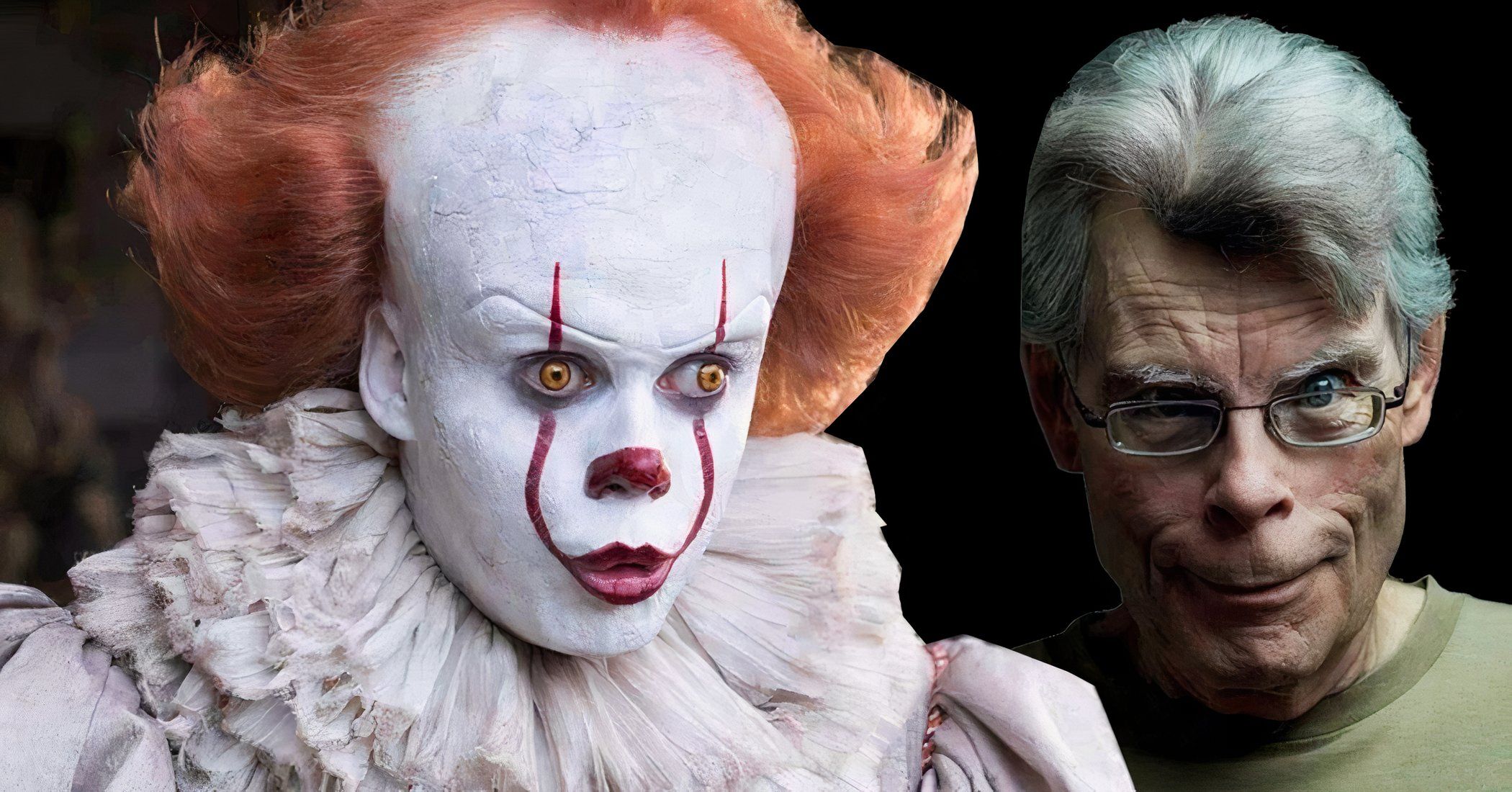 Stephen king and pennywise from IT