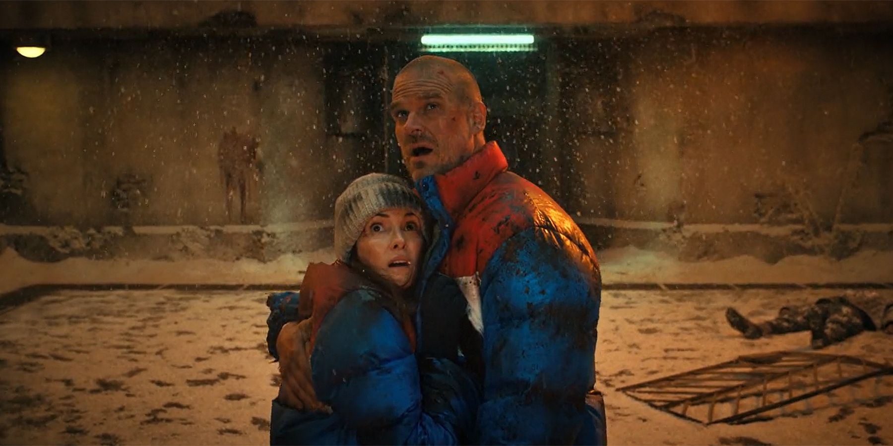 Stranger Things Hopper and Joyce in Russian prison